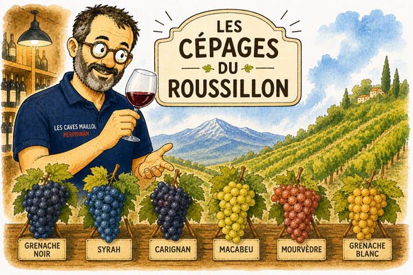 Aux Caves Maillol, nous aimons rappeler que derrière chaque bouteille se cachent avant tout des raisins, chacun apportant sa propre expression aromatique.